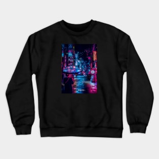 Tokyo Street Neon Synthwave Crewneck Sweatshirt